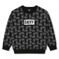 Fleece sweatshirt met print DKNY Voor