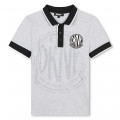 Short-sleeved piqué polo shirt DKNY for BOY