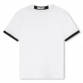 T-shirt bicolore en coton DKNY pour UNISEXE