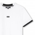 T-shirt bicolore en coton DKNY pour UNISEXE