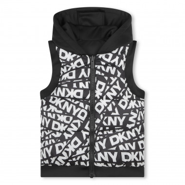 Hooded sleeveless puffer DKNY for UNISEX
