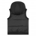 Hooded sleeveless puffer DKNY for UNISEX