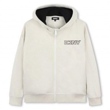 Hooded fleece cardigan DKNY for UNISEX