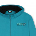 Hooded fleece cardigan DKNY for UNISEX