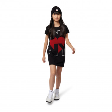 Vestido de manga curta DKNY para RAPARIGA