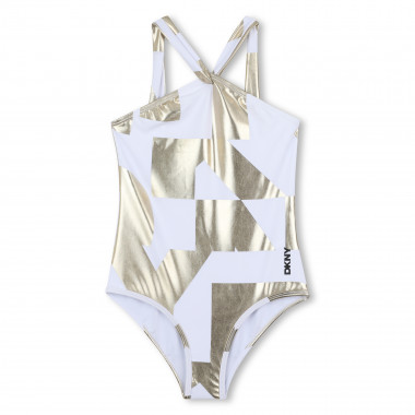 Maillot 1 pièce imprimé siglé DKNY pour FILLE