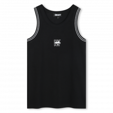 Ribbed embroidered vest top DKNY for GIRL