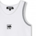 Ribbed embroidered vest top DKNY for GIRL