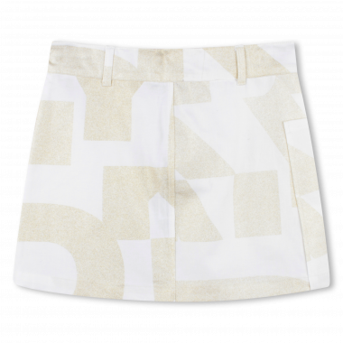 Jupe droite en coton et lin DKNY pour FILLE