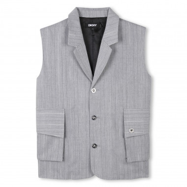 Veste sans manche à rayures DKNY pour FILLE