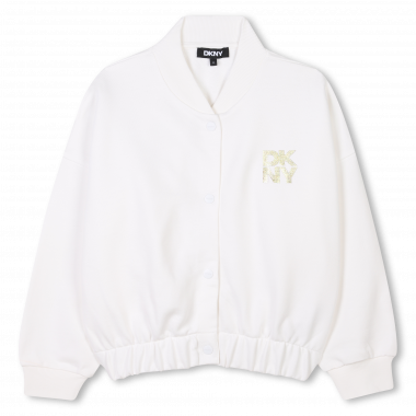 Cardigan en molleton de coton DKNY pour FILLE