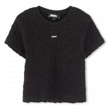 T-shirt gaufré manches courtes DKNY pour FILLE