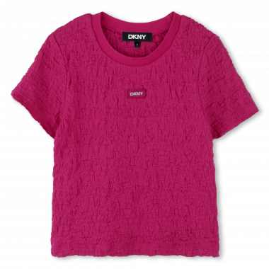 T-shirt gaufré manches courtes DKNY pour FILLE