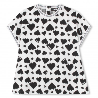 Blusa de manga corta y algodón DKNY para NIÑA