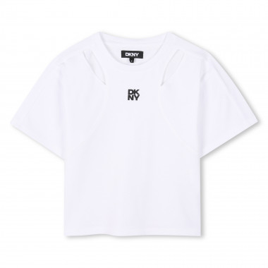 T-shirt ajouré manches courtes DKNY pour FILLE