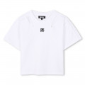 T-shirt ajouré manches courtes DKNY pour FILLE