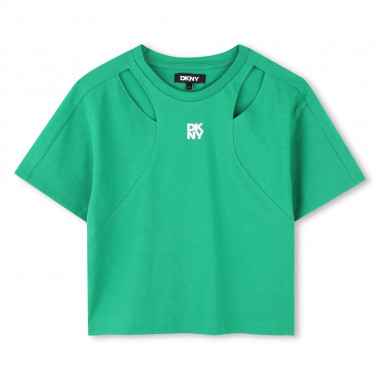 T-shirt ajouré manches courtes DKNY pour FILLE
