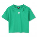Kurzarmshirt mit Ajourmuster DKNY Für MÄDCHEN