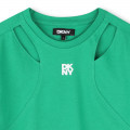 Kurzarmshirt mit Ajourmuster DKNY Für MÄDCHEN