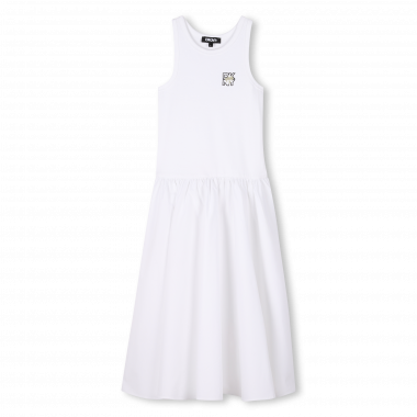 Vestido de tirantes de algodón DKNY para NIÑA