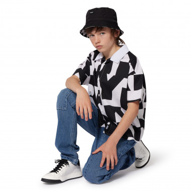 Camisa manga corta de algodón DKNY para UNISEXO