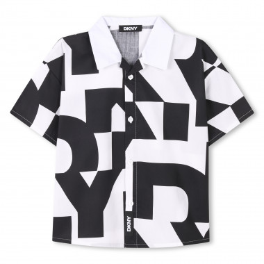 Camisa manga corta de algodón DKNY para UNISEXO