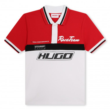 Kurzarm-Poloshirt mit Print HUGO Für JUNGE