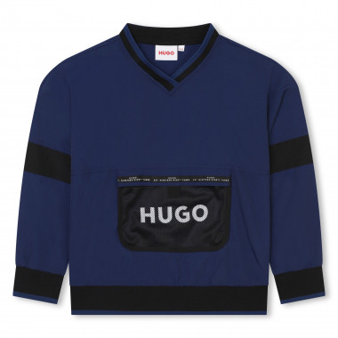 Sweat-shirt à col V HUGO pour GARCON