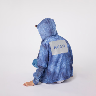 Printed hooded windbreaker HUGO for BOY