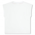 T-shirt de algodão sem mangas HUGO para RAPARIGA