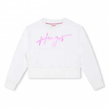 Camisola cropped em moletão HUGO para RAPARIGA