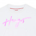 Camisola cropped em moletão HUGO para RAPARIGA