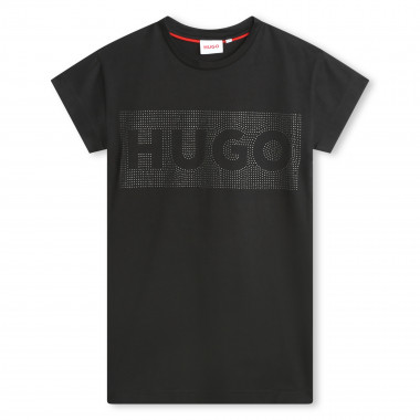 Vestido de manga curta HUGO para RAPARIGA
