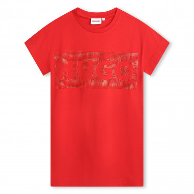 Vestido de manga curta HUGO para RAPARIGA