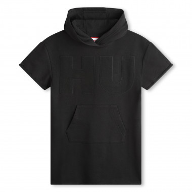 Vestido de moletão com capuz HUGO para RAPARIGA