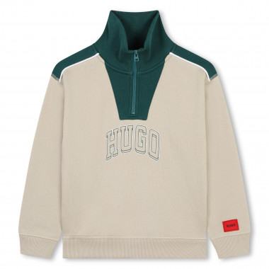 Sweat-shirt col camionneur HUGO pour GARCON