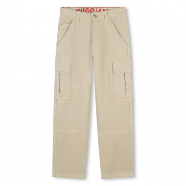 Loose cotton cargo trousers HUGO for BOY