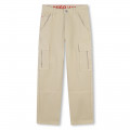 Loose cotton cargo trousers HUGO for BOY