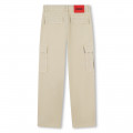 Pantalon cargo ample en coton HUGO pour GARCON