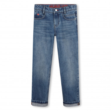 Straight cotton jeans HUGO for BOY