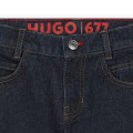 Jeans dritti 5 tasche cotone HUGO Per RAGAZZO