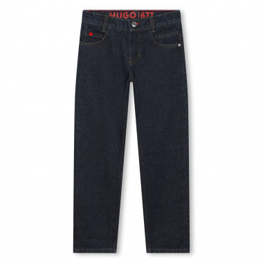 Straight cotton 5-pocket jeans HUGO for BOY