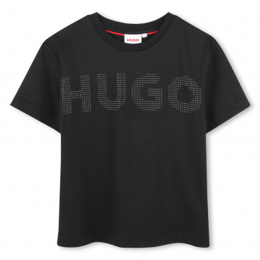 T-shirt cotone logo borchiato HUGO Per BAMBINA