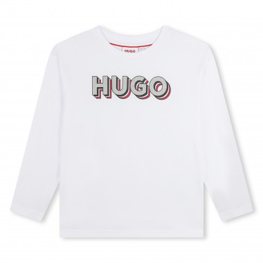 T-shirt avec imprimé logo HUGO pour FILLE