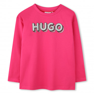 T-shirt con stampa logo HUGO Per BAMBINA