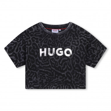 T-shirt en coton imprimé HUGO pour FILLE