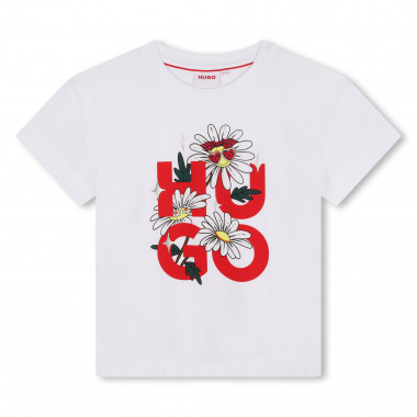 T-shirt with novelty patch HUGO for GIRL