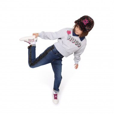 Sweat-shirt avec patch sucette HUGO pour FILLE