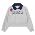 Sweat-shirt avec patch sucette HUGO pour FILLE