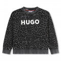 Sweat-shirt molleton imprimé HUGO pour FILLE